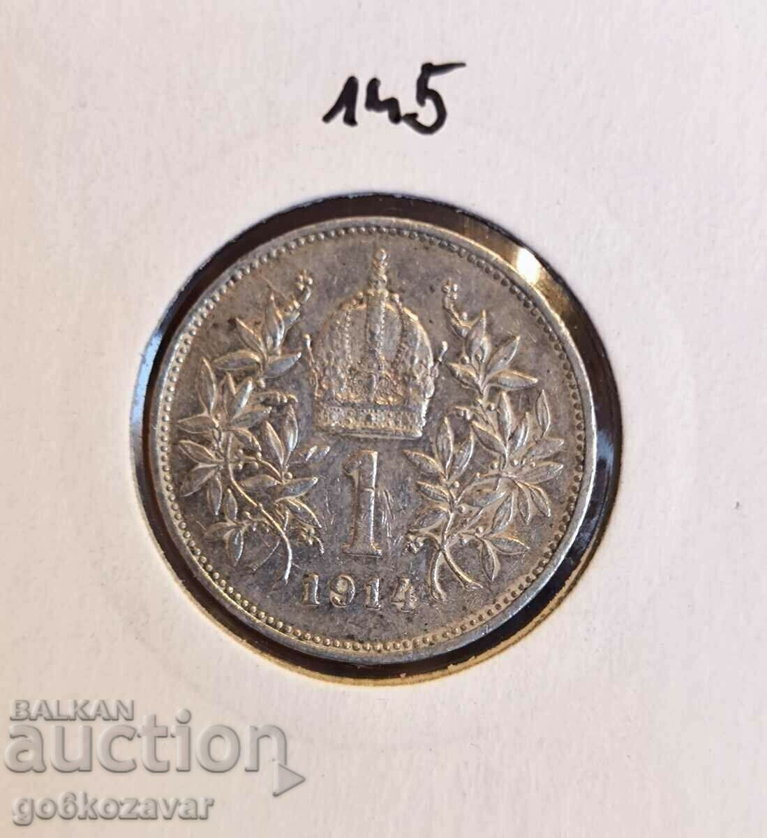 Austria 1 kroner 1914 Silver! ! !