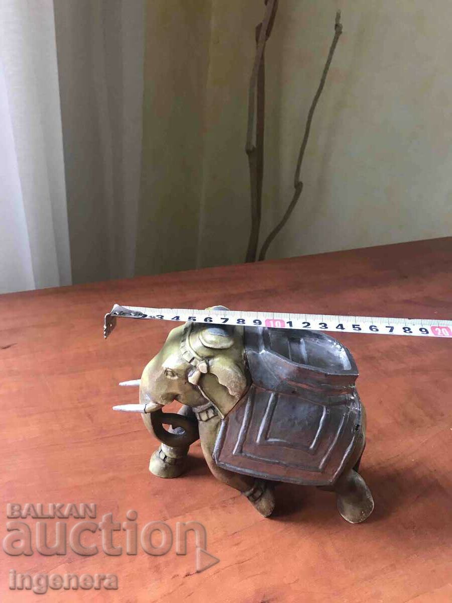 ELEPHANT FIGURE SCULPTURE MASSIVE AND HEAVY FORGED METAL - 5 ELEPHANT FIGURE SCULPTURE MASSIVE AND HEAVY FORGED METAL - 5