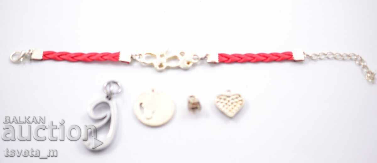 Auction  Bracelet and 4 pcs. pendants