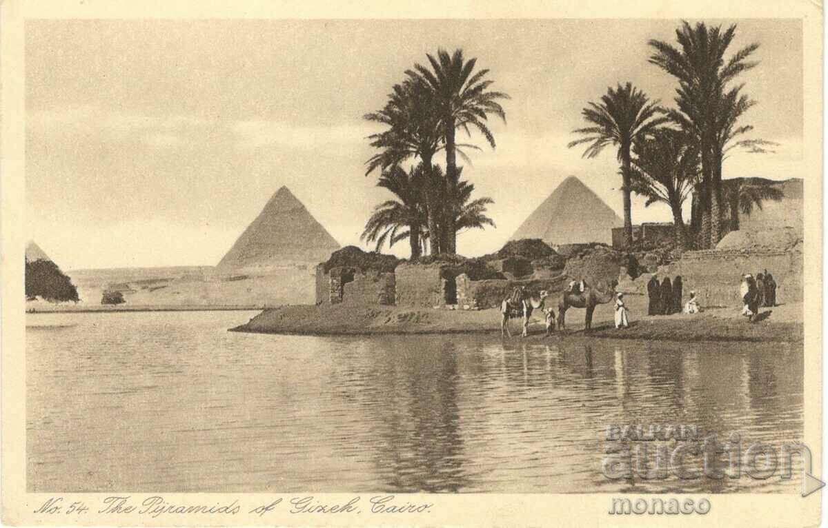 Carte poștală veche - Cairo, Piramidele