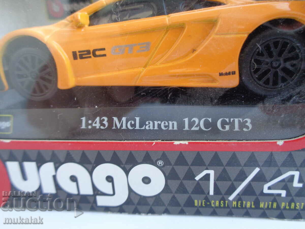 Auction 1:43 BBURAGO McLaren 12C GT3 CAR TOY MODEL Auction 1:43 BBURAGO McLaren 12C GT3 CAR TOY MODEL