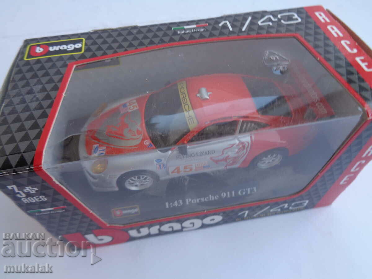 Auction 1:43 BBURAGO PORSCHE 911 GT 3 CARD TOY MODEL Auction 1:43 BBURAGO PORSCHE 911 GT 3 CARD TOY MODEL
