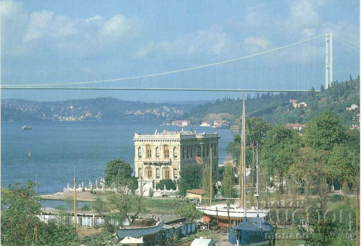 Carte poștală veche - Istanbul, Podul Bosfor