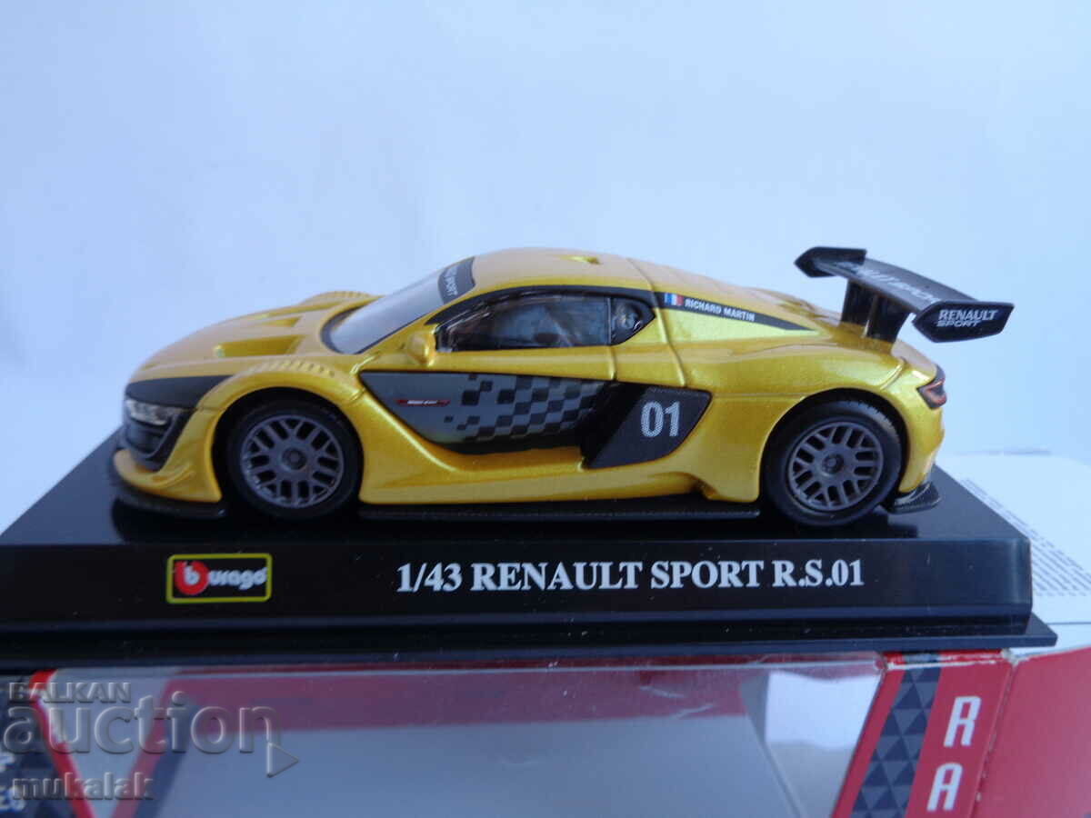 Auction  1:43 BBURAGO RENAULT SPORT R.S.01 TROLLEY TOY MODEL