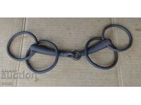 Old forged bridle, reins, horse