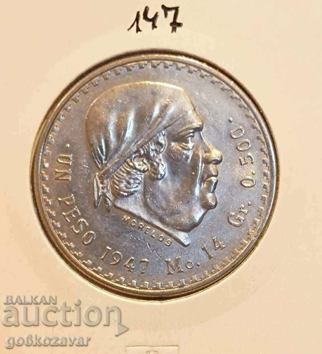 Mexic 1 peso 1947 Argint! UNC!