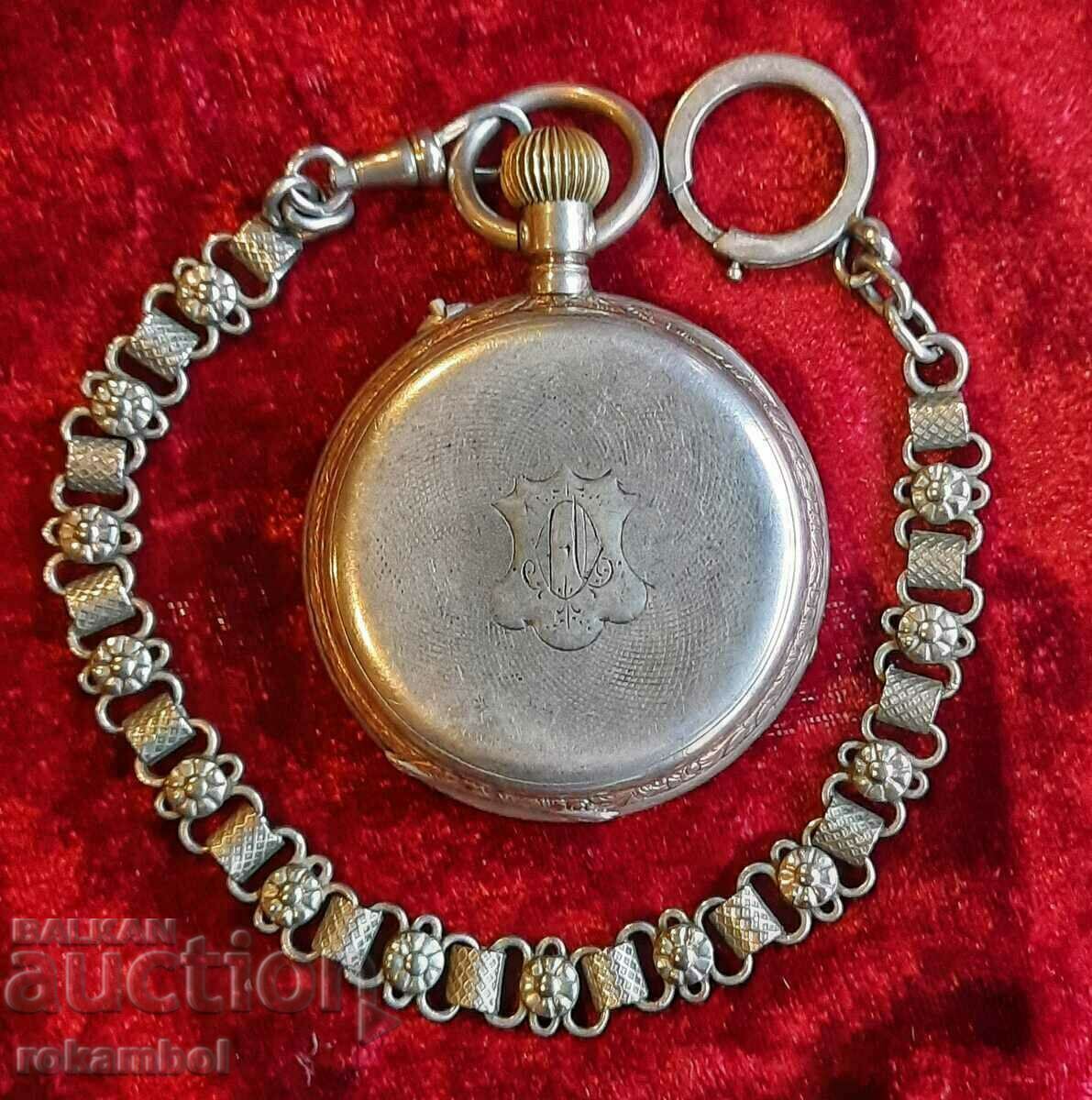 Auction Swiss silver pocket watch Auction Swiss silver pocket watch