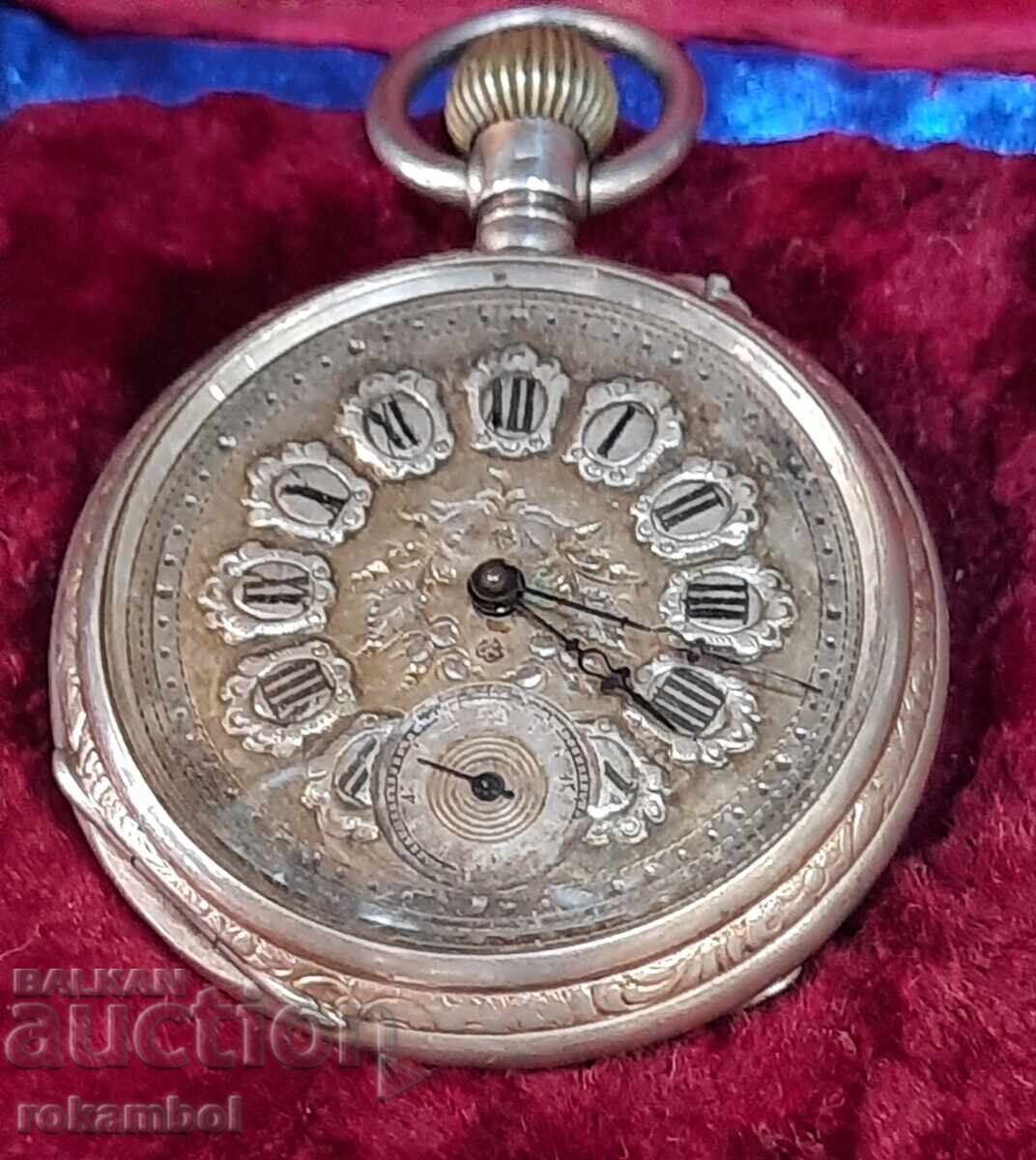 Livrarea Ceas de buzunar elvețian argintiu