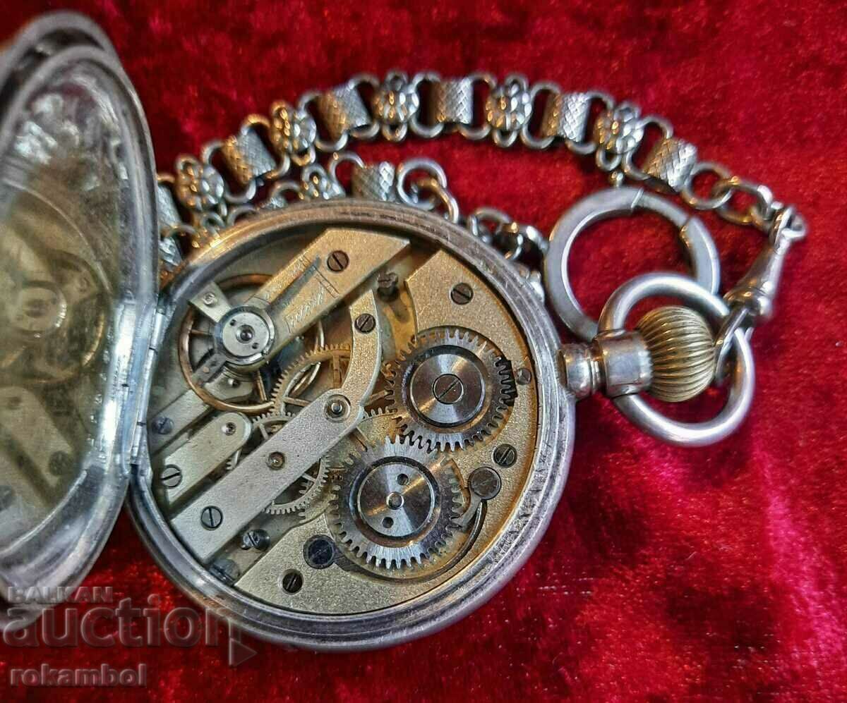 Swiss silver pocket watch - 5 Swiss silver pocket watch - 5