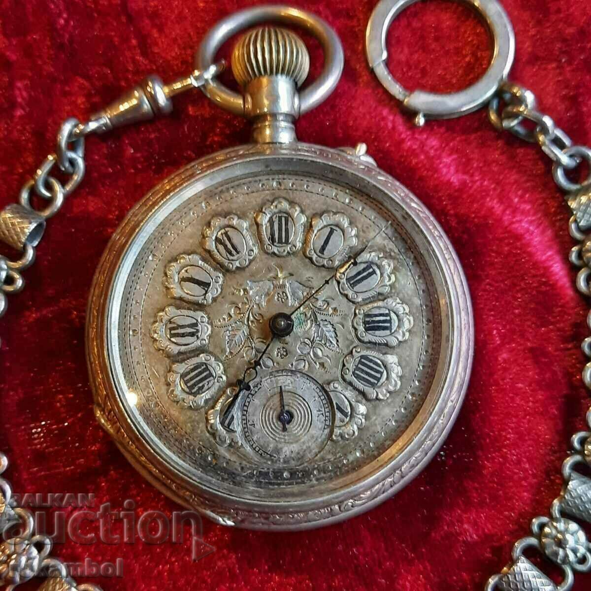 Swiss silver pocket watch - 6 Swiss silver pocket watch - 6