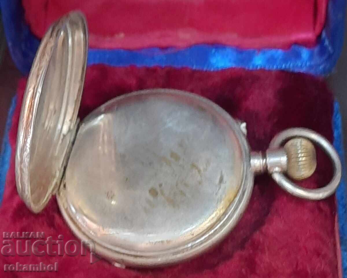 Ceas de buzunar elvețian argintiu - 6