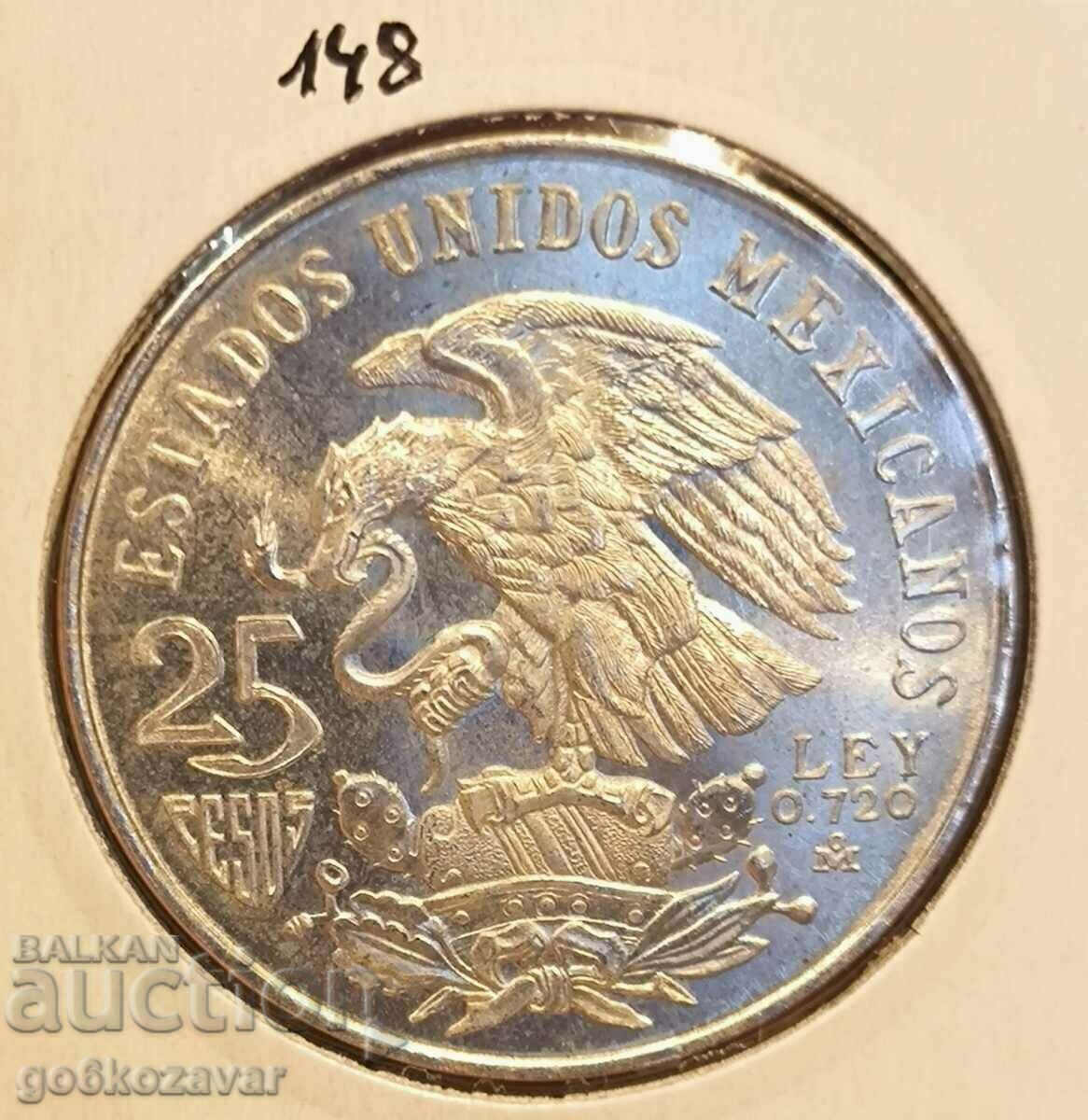 Μεξικό 25 πέσος 1968 Ασήμι! UNC!