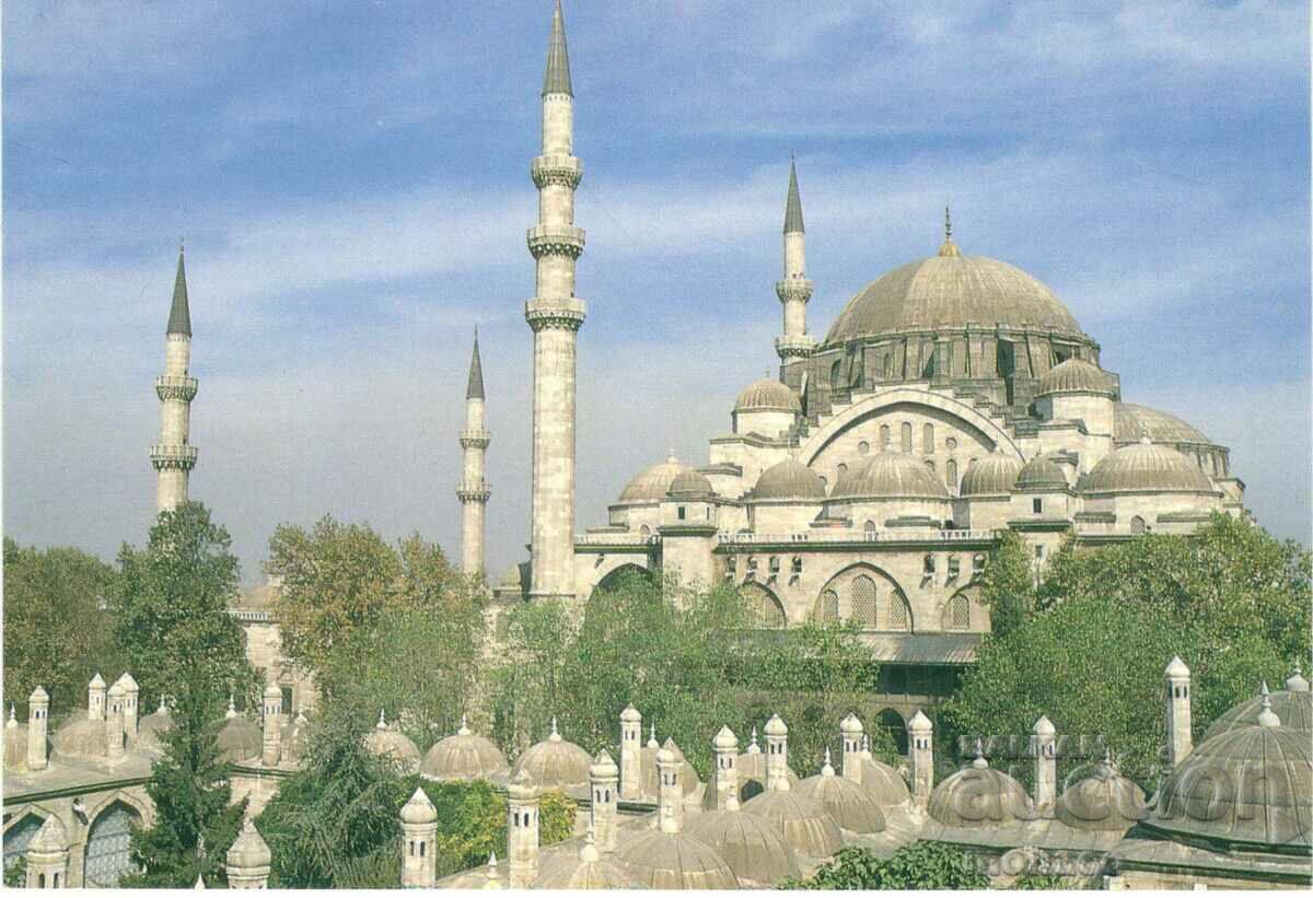 Old postcard - Istanbul, Suleymaniye Mosque