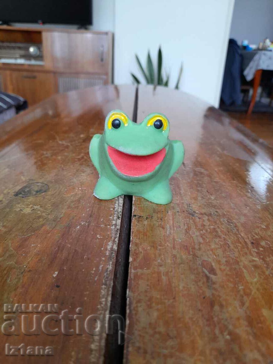 Old rubber toy Frog