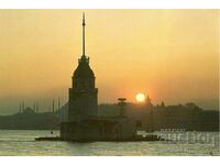 Παλιά καρτ ποστάλ - Κωνσταντινούπολη, ηλιοβασίλεμα