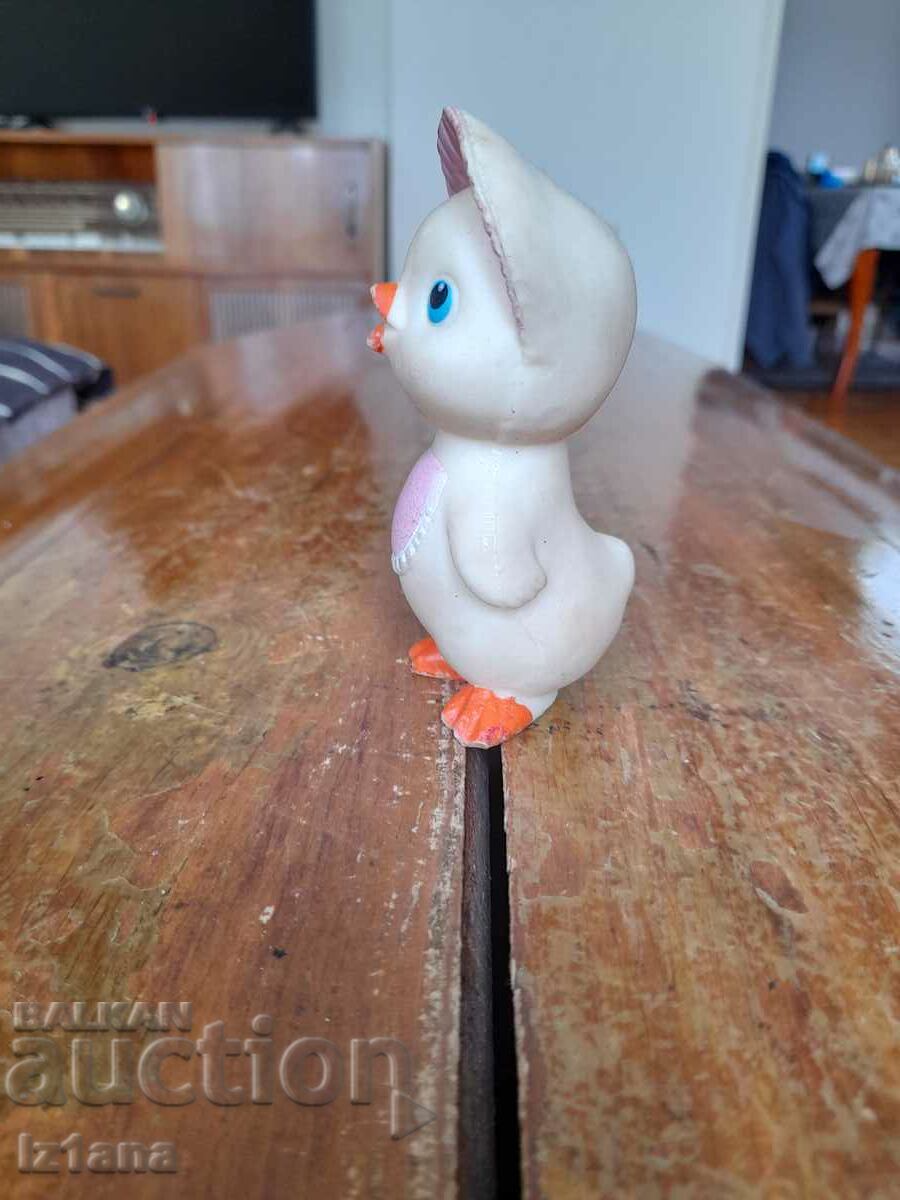 Old rubber toy chicken with price 10.00 BGN | € 5.11