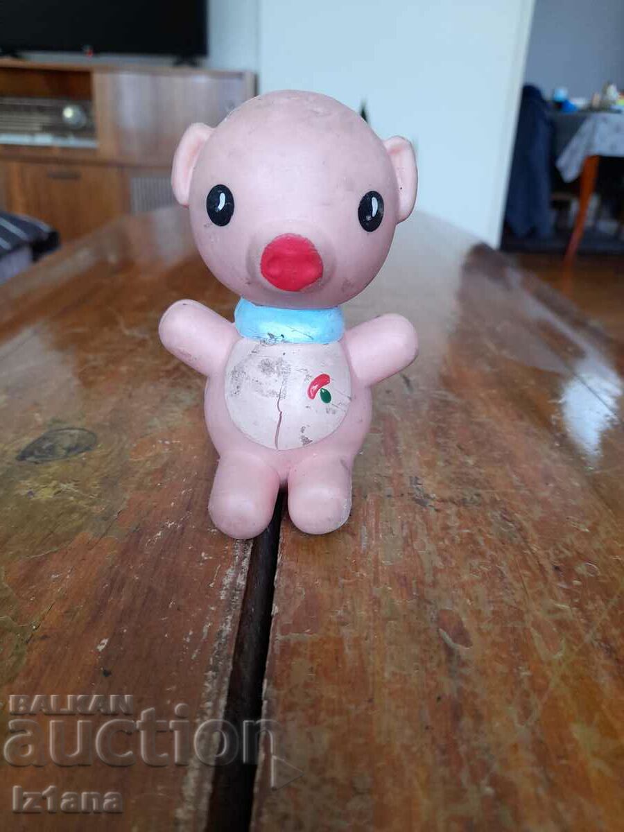 Old rubber toy pig