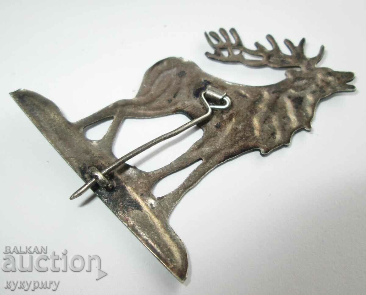Old Royal Silver Hunting Badge Deer Brooch Niello with price 100.00 BGN | € 51.13 Old Royal Silver Hunting Badge Deer Brooch Niello with price 100.00 BGN | € 51.13