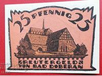 Банкнота-Германия-Мекленбург-Померания-Бад Доберан-25 пф1921