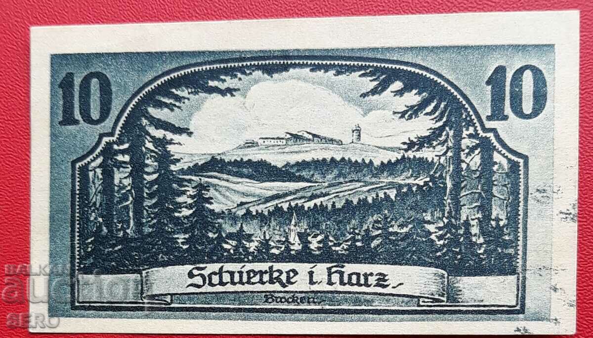 Банкнота-Германия-Саксония-Ширке-10 пфенига 1921