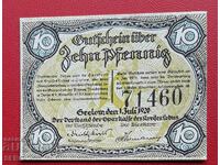 Bancnota-Germania-Brandenburg-Lebus-10 Pfennig 1920