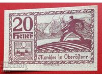 Bancnota-Austria-G.Austria-Mondsee-20 Heller 1920