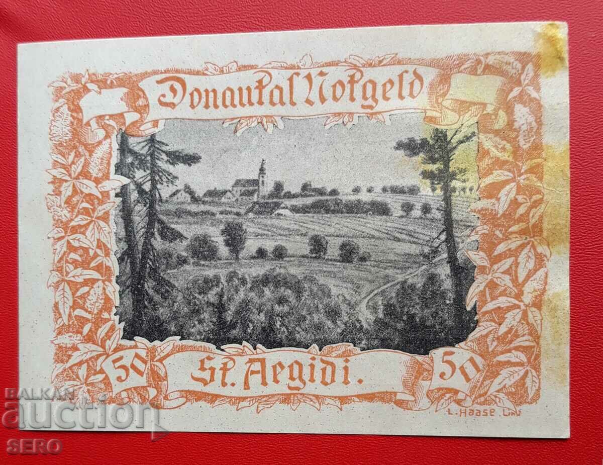 Banknote-Austria-G.Austria-St. Aegis-50 Heller