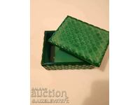 Bohemian glass malachite box