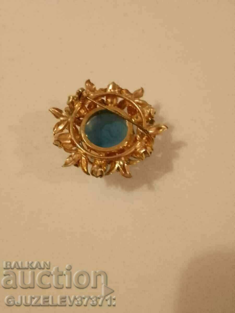 Broșă sovietică de bronz de epocă - 5