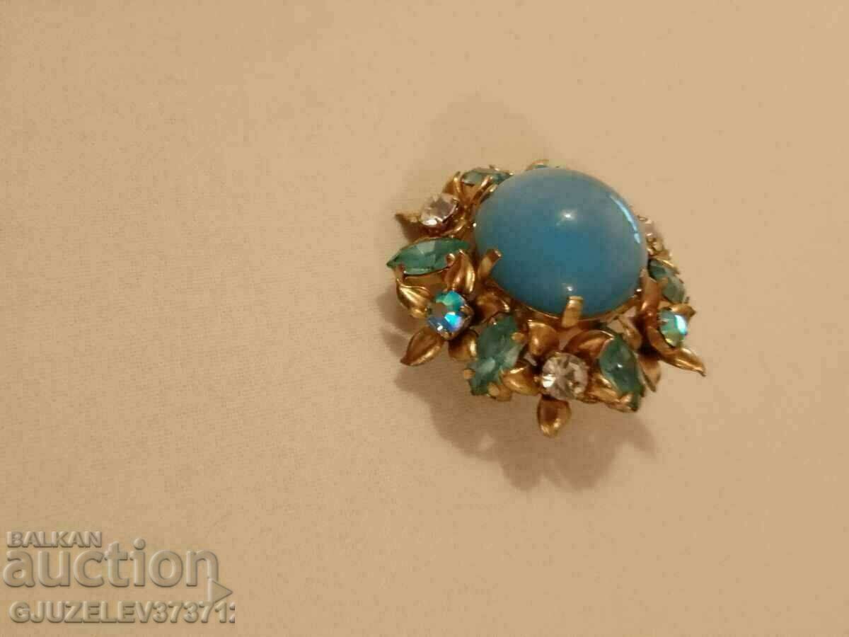 Broșă sovietică de bronz de epocă - 6