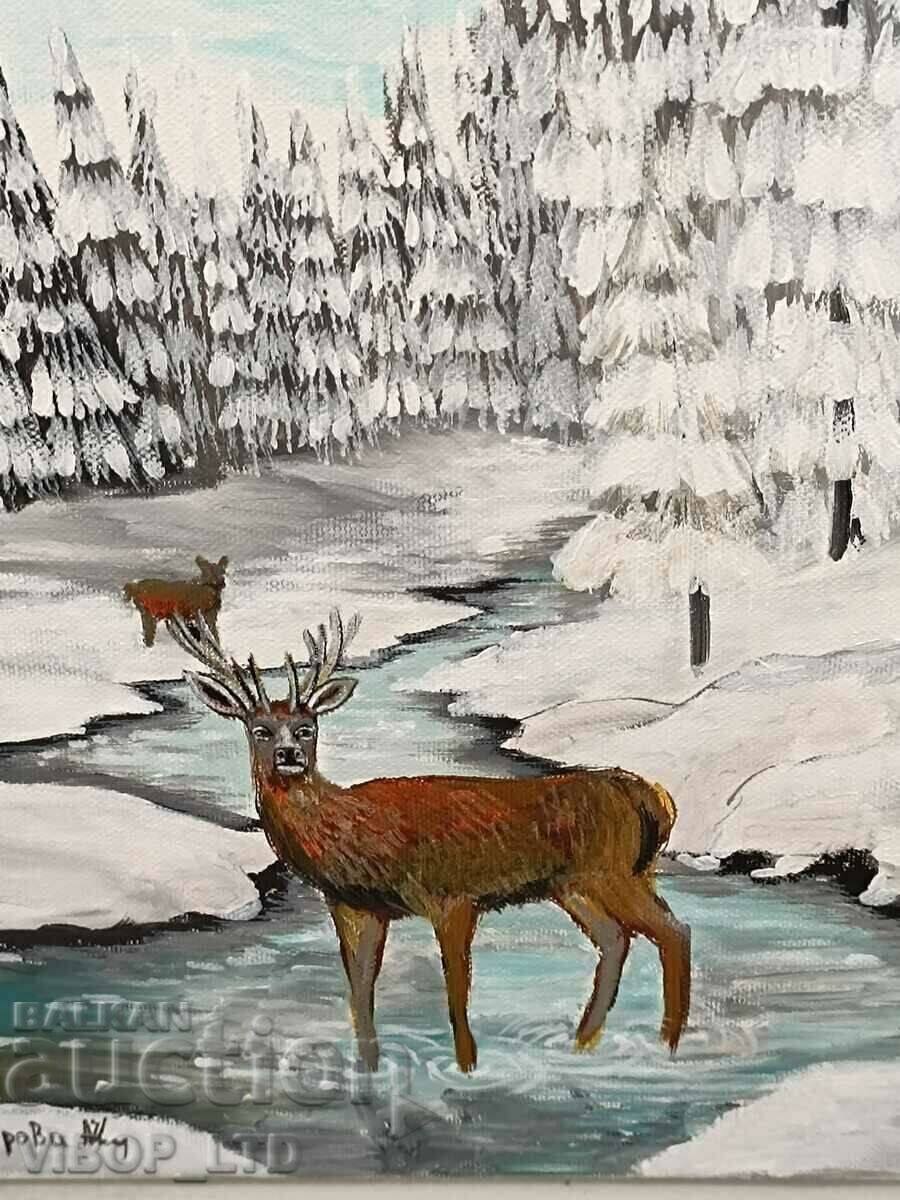 painter! painting "SHEER DEER"/signature/canvas with price 79.99 BGN | € 40.90 painter! painting "SHEER DEER"/signature/canvas with price 79.99 BGN | € 40.90