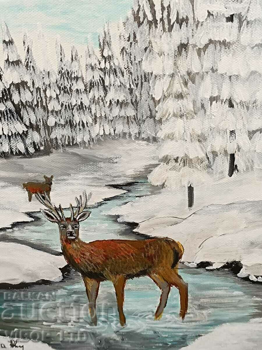 painter! painting "SHEER DEER"/signature/canvas - 7 painter! painting "SHEER DEER"/signature/canvas - 7