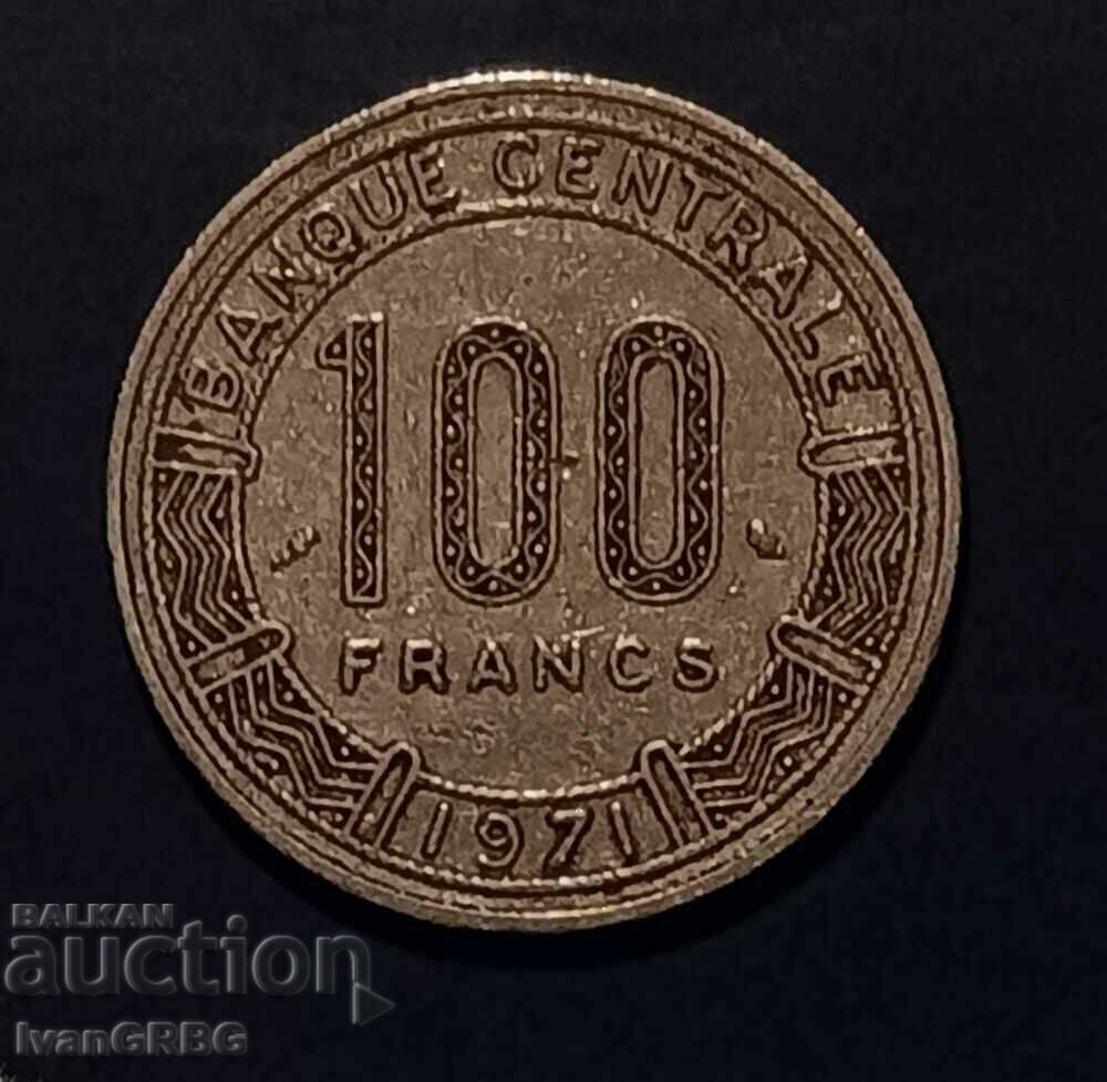 100 φράγκα Τσαντ 1971 Κεντρική Αφρική
