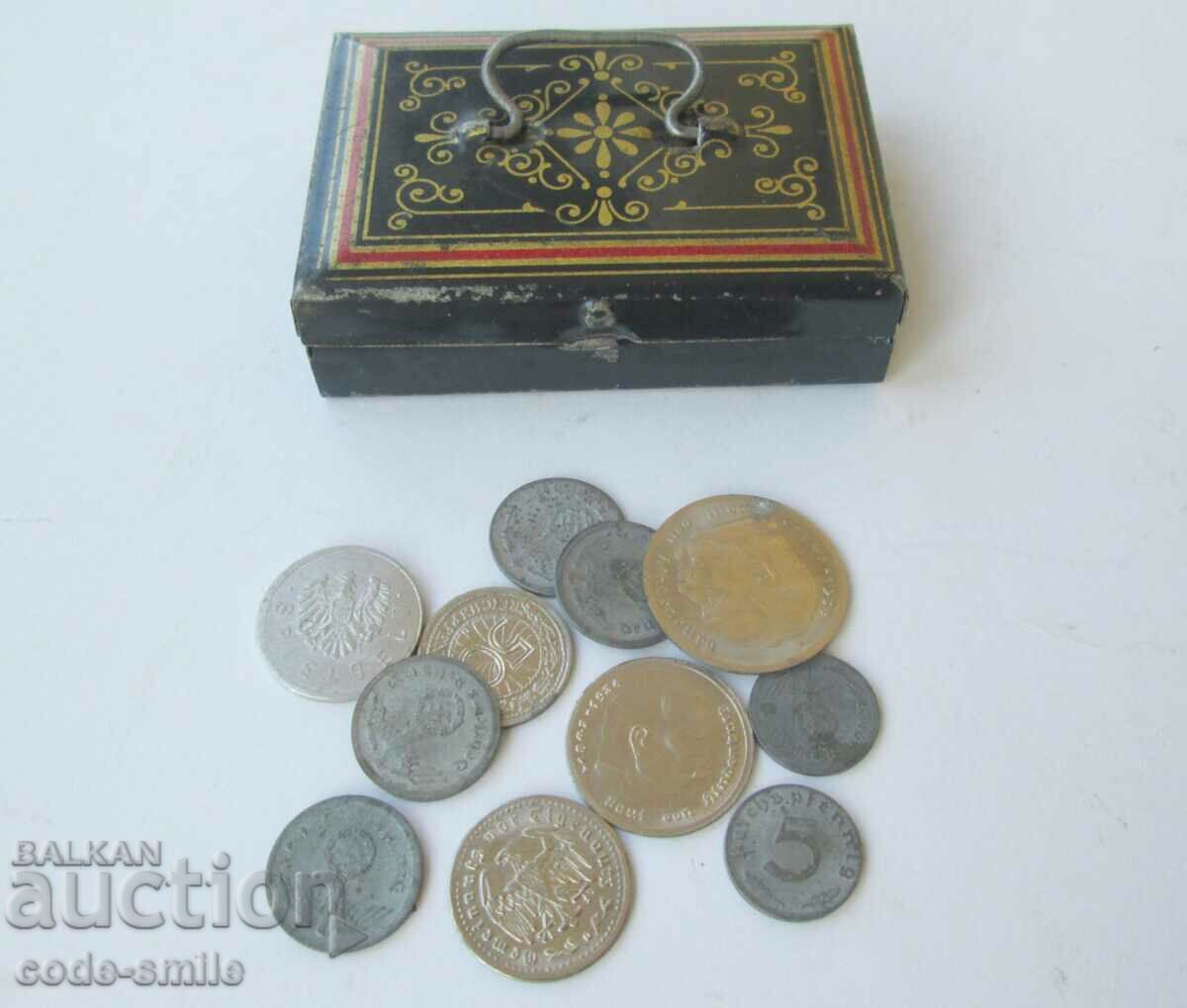 Стара кутийка с детски монети игра играчка фашистка Германия - 7 Стара кутийка с детски монети игра играчка фашистка Германия - 7