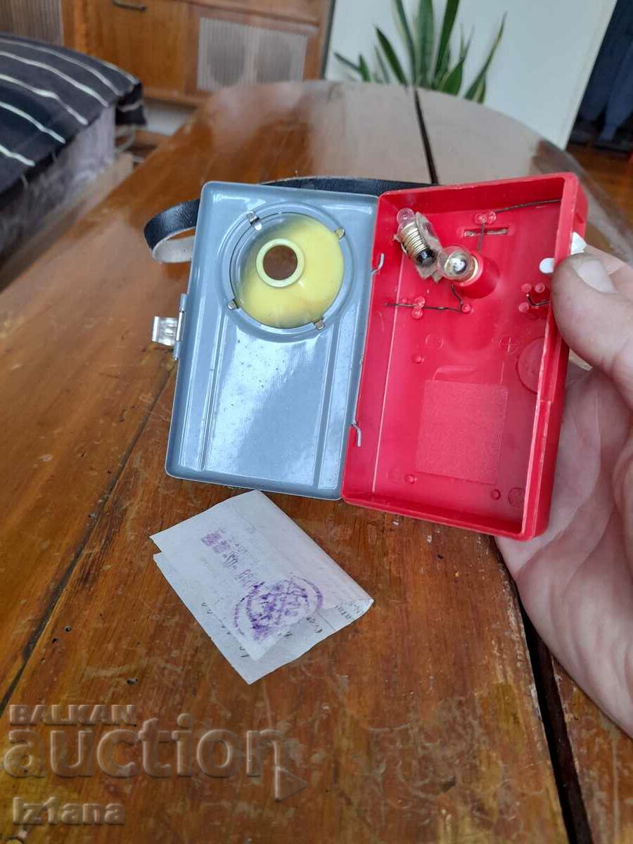 Old Polish flashlight CZM DOMGOS - 6 Old Polish flashlight CZM DOMGOS - 6