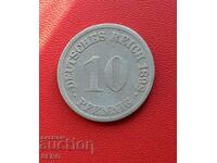 Γερμανία-10 pfennig 1898 G-Karlsruhe-σπάνια