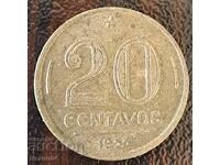 20 centavos 1953, Brazil