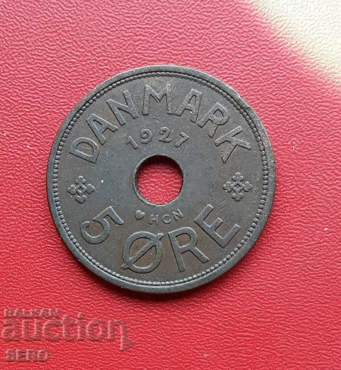 Danemarca-5 iori 1927-pl. frumos conservat