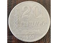 20 центаво 1967, Бразилия