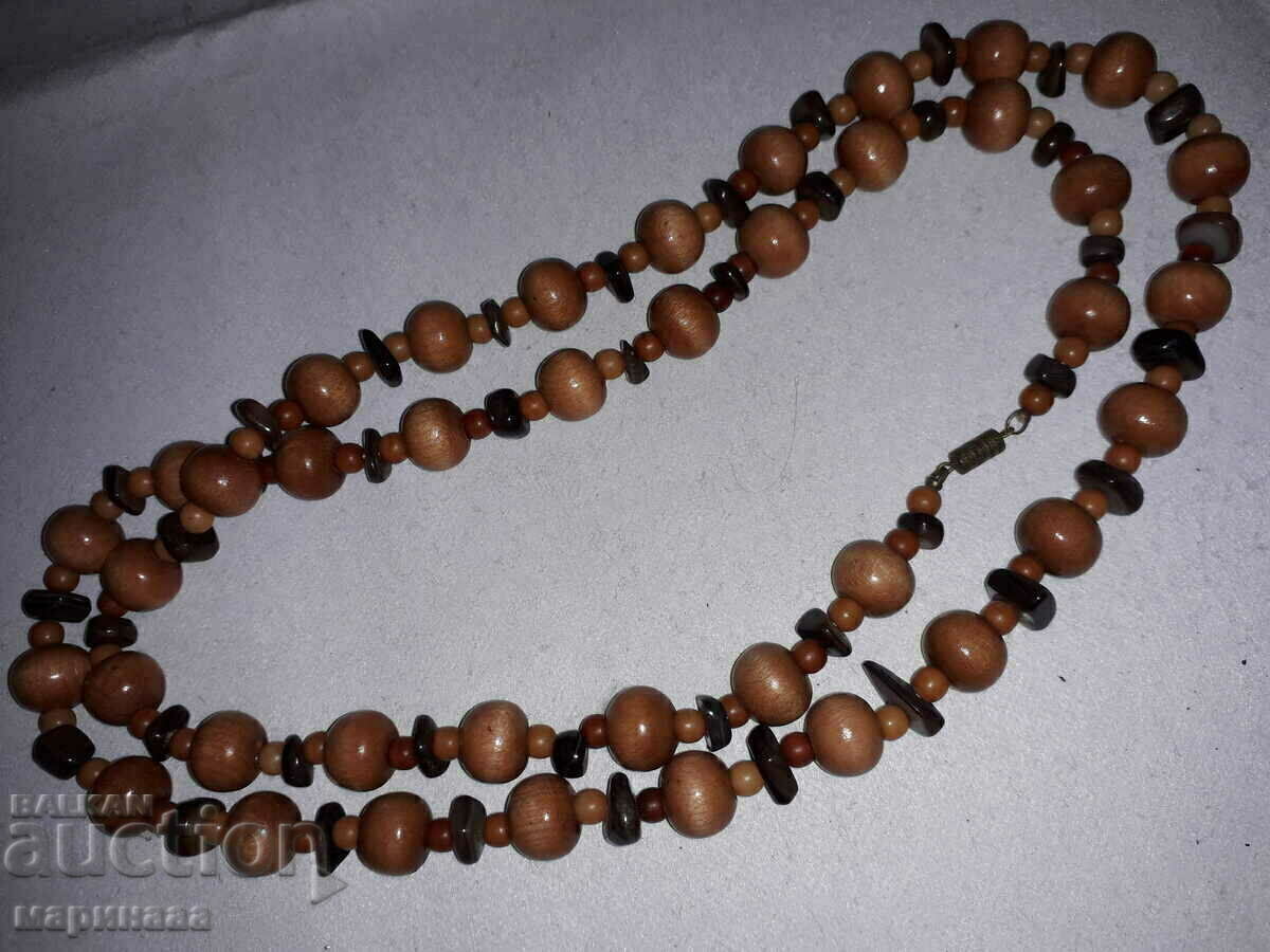 OLD LONG NECKLACE. EST. STONES, WOOD with price 5.00 BGN | € 2.56 OLD LONG NECKLACE. EST. STONES, WOOD with price 5.00 BGN | € 2.56