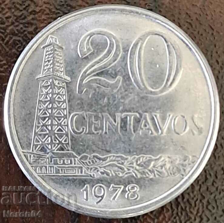 20 centavos 1978, Brazil