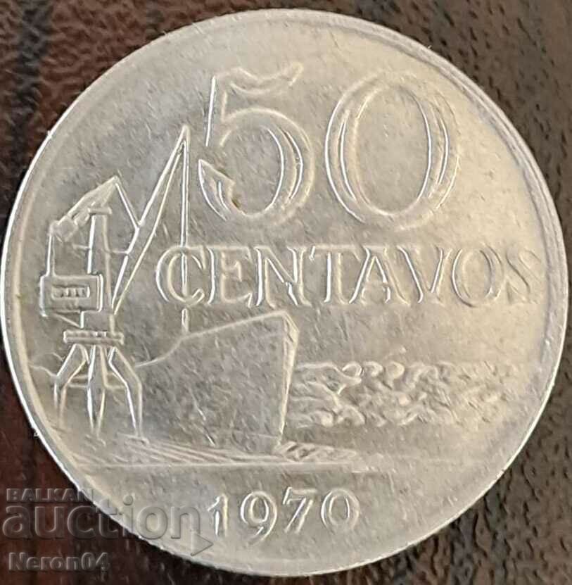 50 centavos 1970, Brazil