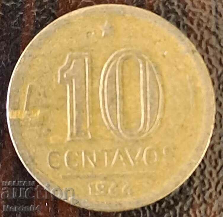 10 centavos 1944, Brazil