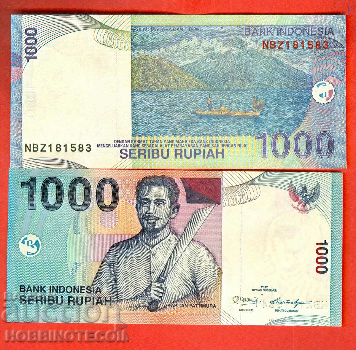 ИНДОНЕЗИЯ INDONESIA 1000 емисия issue 2000 2012 NBZ НОВА UNC