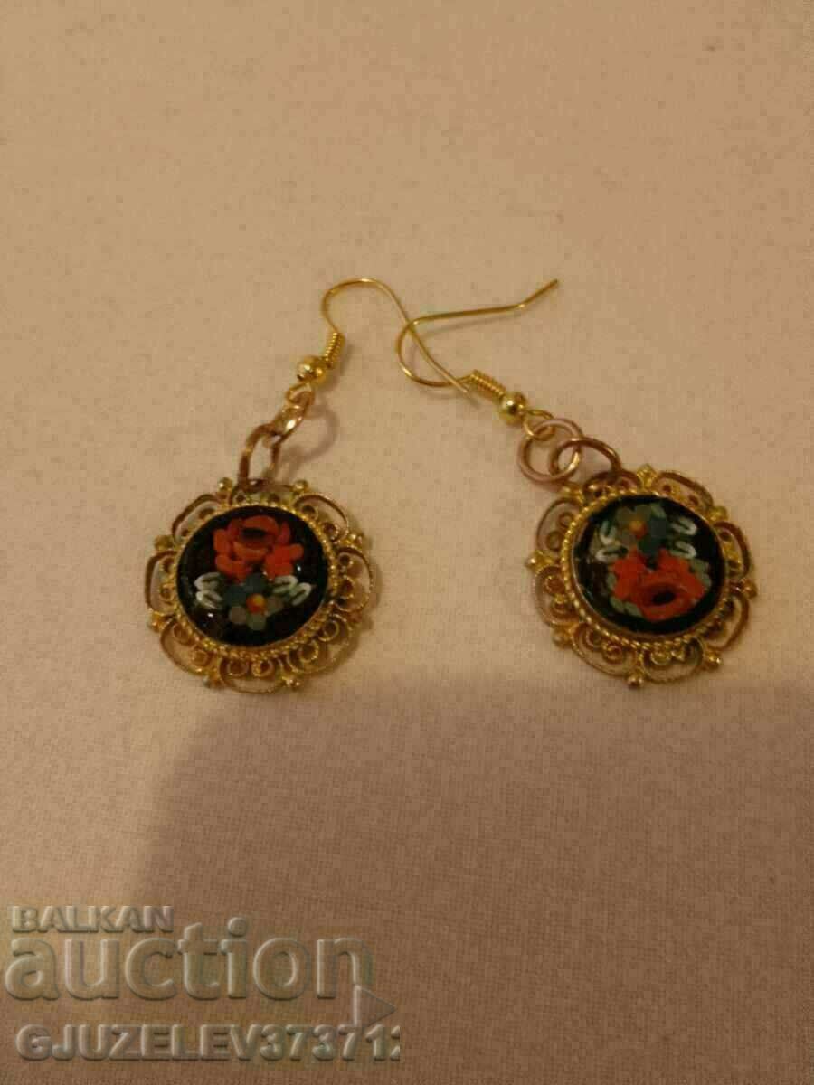 Vintage βενετσιάνικα σκουλαρίκια Micro Mosaic της δεκαετίας του 1930 - 7