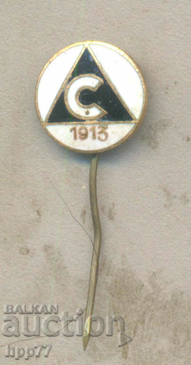 Rare sports soccer badge SLAVIA enamel