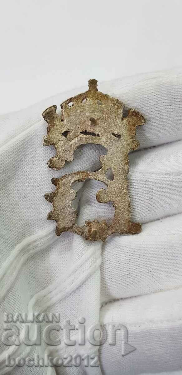 Auction Rare royal monogram, badge with crown for epaulette Boris III Auction Rare royal monogram, badge with crown for epaulette Boris III