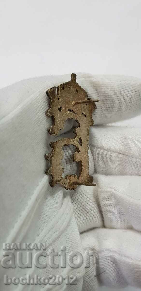 Rare royal monogram, badge with crown for epaulette Boris III - 5 Rare royal monogram, badge with crown for epaulette Boris III - 5