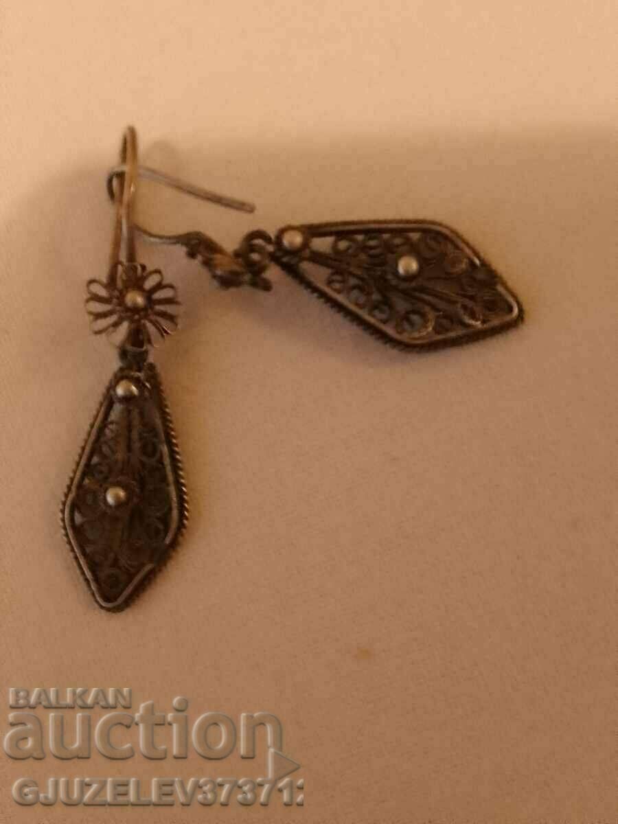 Vintage antique silver filigree earrings - 5 Vintage antique silver filigree earrings - 5