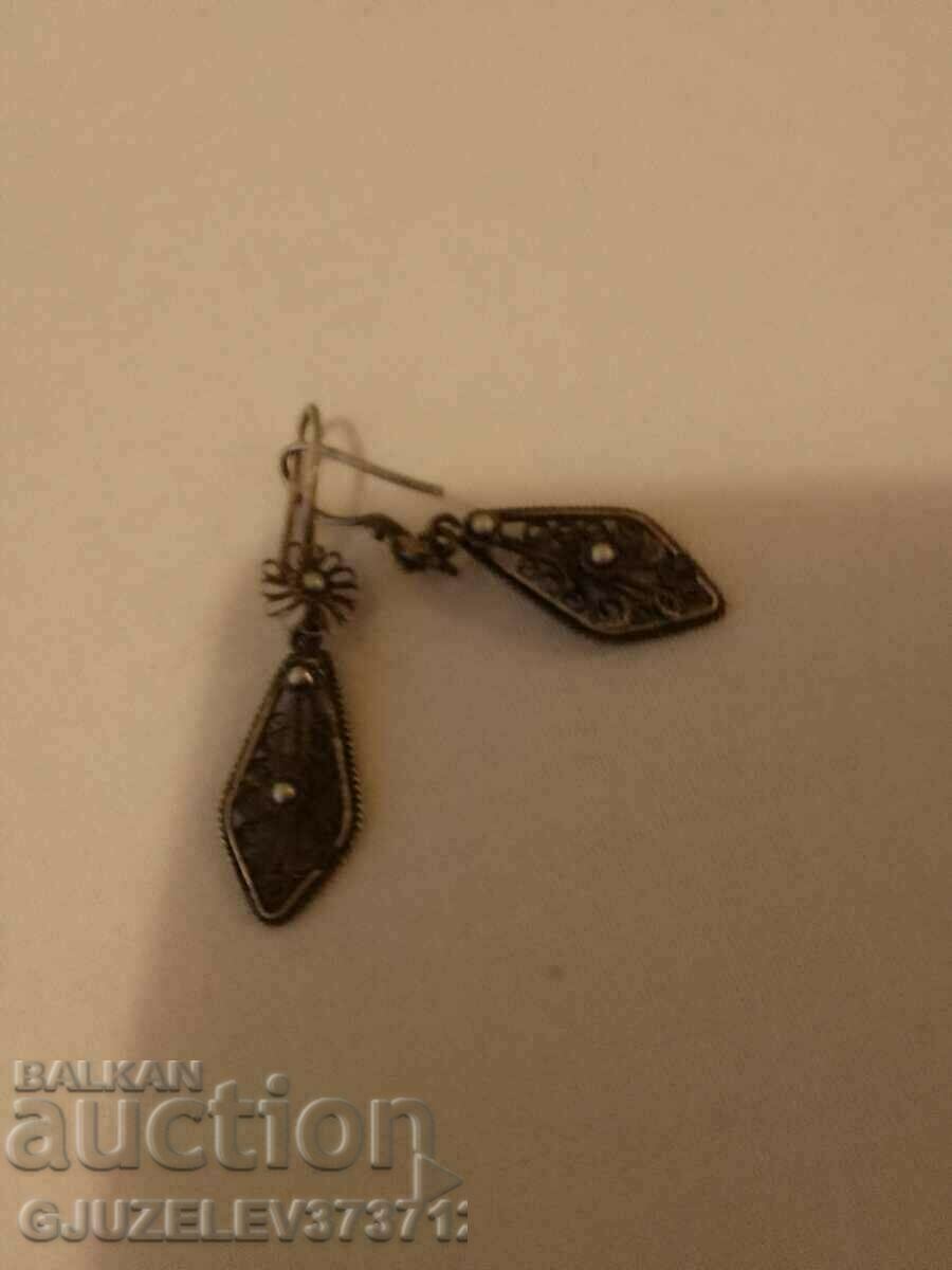 Vintage antique silver filigree earrings - 6 Vintage antique silver filigree earrings - 6